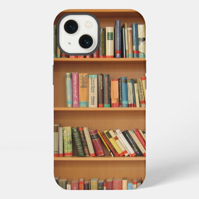 Bookshelf background iPhone case (Back)