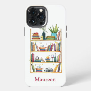 Bookshelf Book Lover Personalized iPhone 13 Pro Max Case