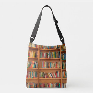 Bookshelf Books Library Bookworm Reading Crossbody Bag