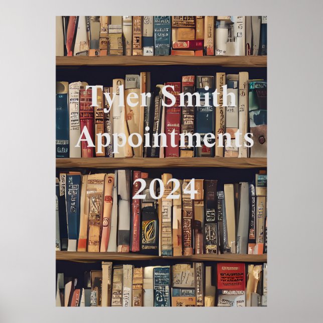 Bookshelf Daily Appointments  Poster (Front)