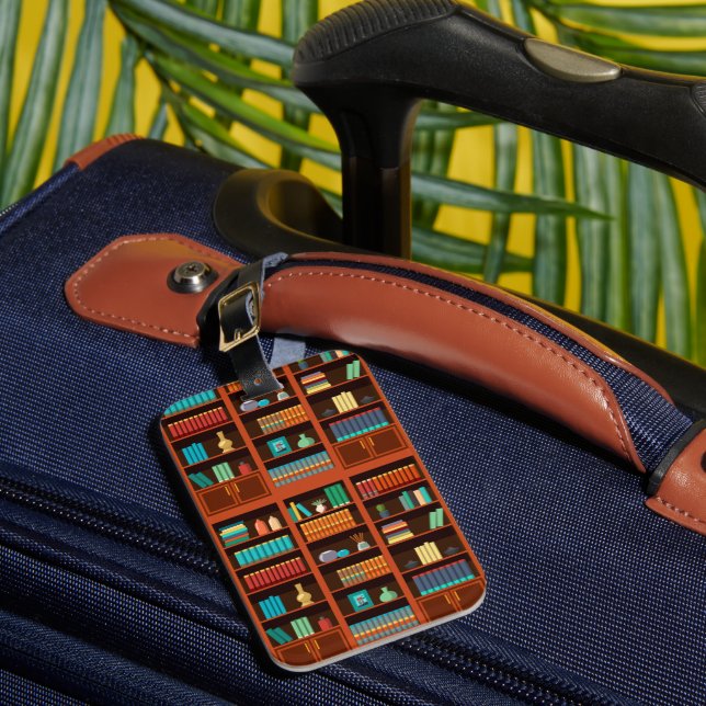 Bookshelf Illustration  Luggage Tag (Front Insitu 1)