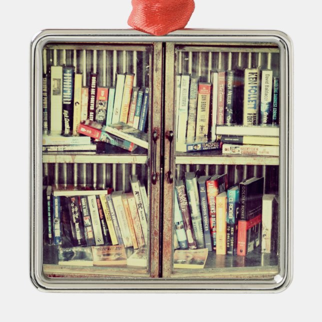 Bookshelf Metal Ornament (Front)