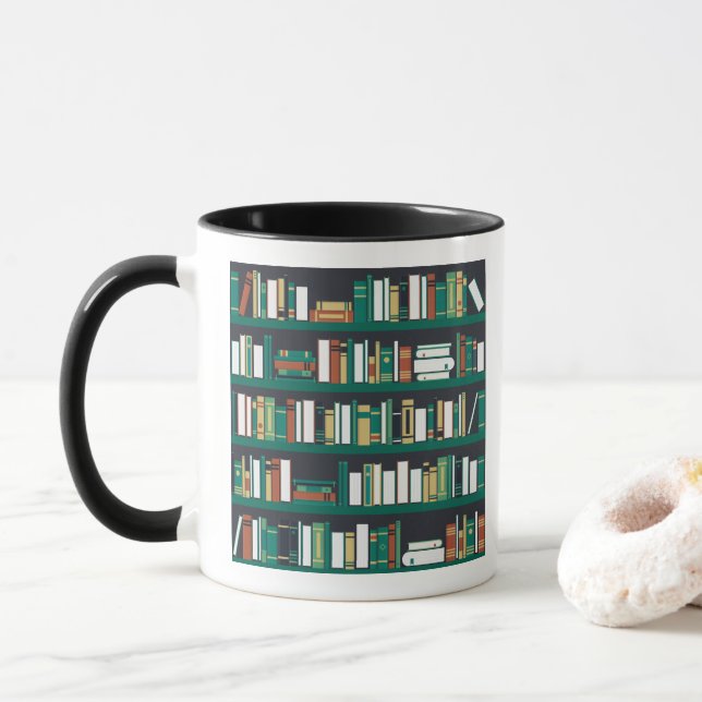 Bookshelf  mug (With Donut)
