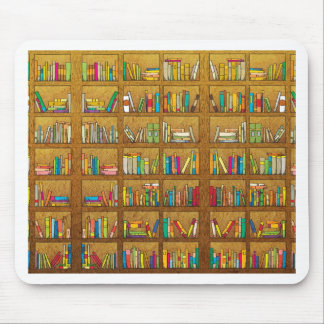 bookshelf pattern mouse pad