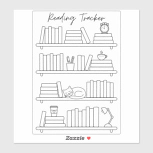Bookshelf Reading Log Tracker Book Spine Coloring 