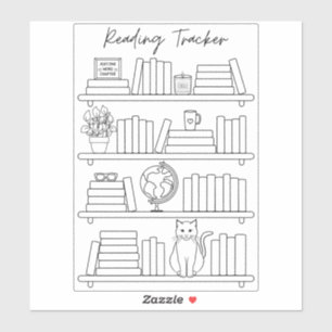 Bookshelf Reading Log Tracker Book Spine Coloring 