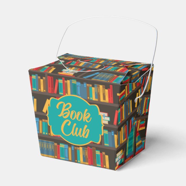 Bookshelf Reading Love Favor Box (Front Side)