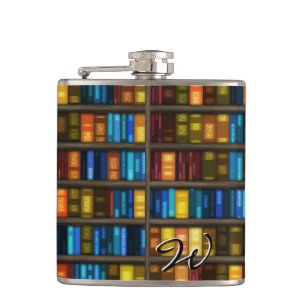 Bookshelves 1 Wrapped Flask