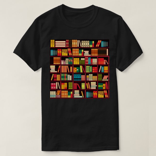 Bookshelves seamless GM pattern SKY T-Shirt (Design Front)