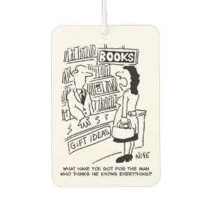 Bookshop Customer asks Shopkeeper a Question Air Freshener