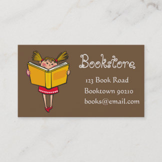 Bookshop, kids bookstore or online books business card