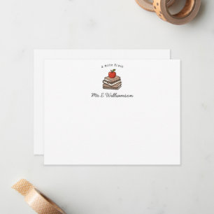 Bookstack and Apple Personalized Teacher  Card
