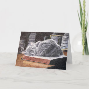 Bookstore Cat Thank You Card