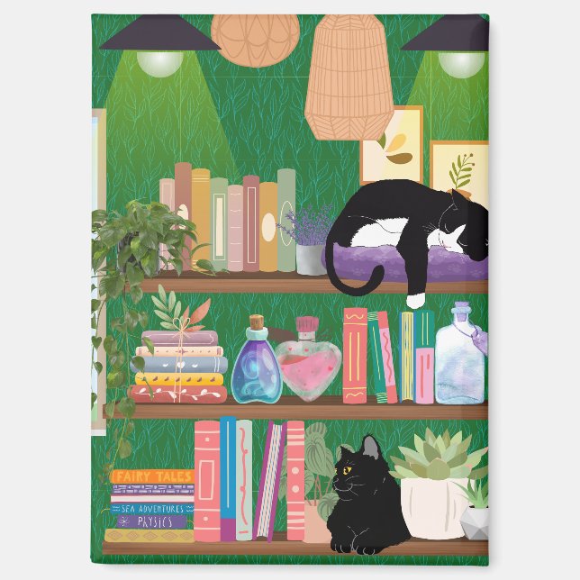 Bookstore cats magnet (Front)