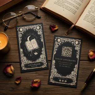 Bookstore  Vintage Celestial Book Shop Branding Business Card