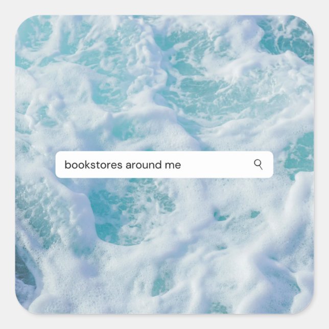 bookstores near me square sticker (Front)