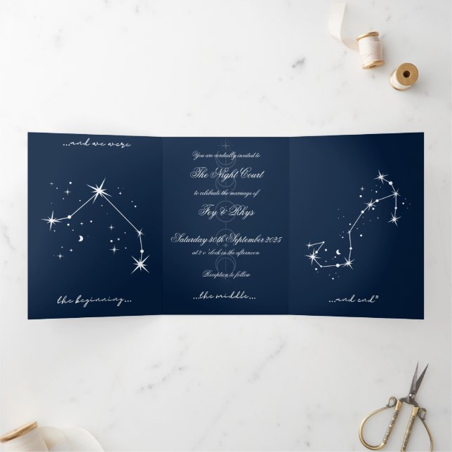  BookTok Romantacy Wedding Invite - Aries/Scorpio (Inside)