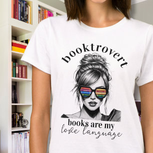 Booktrovert Books Are My Love Language Writers T-Shirt