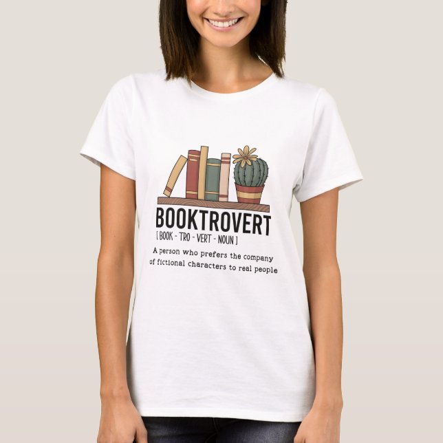 Booktrovert Dictionary Definition Book T-Shirt (Front)