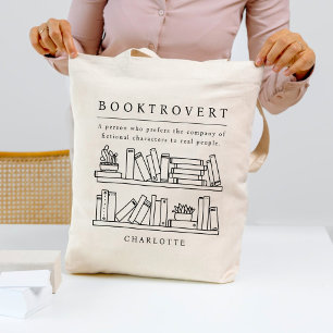 Booktrovert Editable Color Book Lover Sac fourre-t