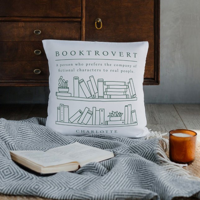 Booktrovert Editable Colour Custom Throw Pillow (Creator Uploaded)
