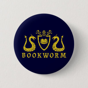 Bookworm Blazon Button