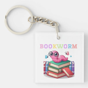 Bookworm Bliss  Keychain