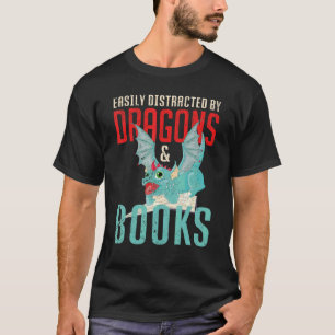 Bookworm Book Dragon Mythical Creature Animal Read T-Shirt