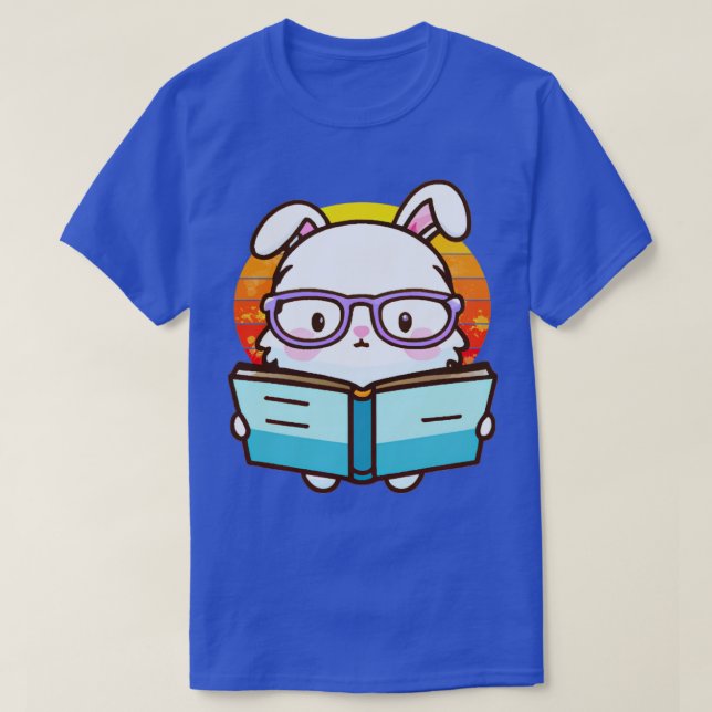 Bookworm bunny2 T-Shirt (Design Front)