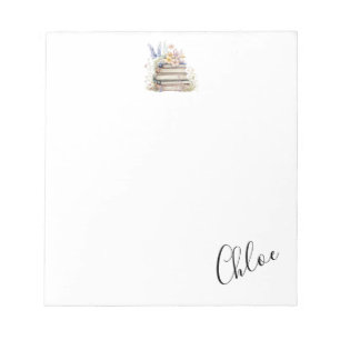 Bookworm customized name notepad