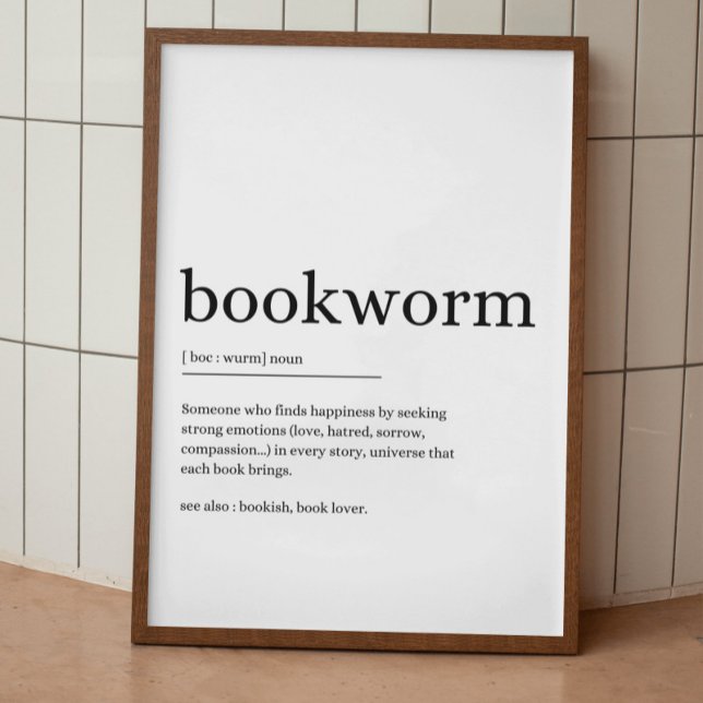 Bookworm definition poster (Creator Uploaded)