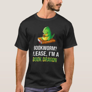 Bookworm For Men Women Book Dragon Reader Library T-Shirt