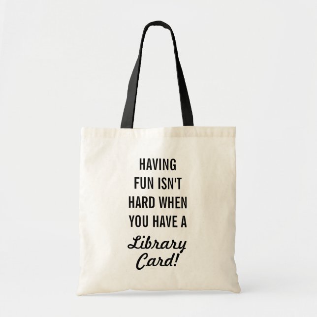 Bookworm Funny Book Bag Tote (Front)