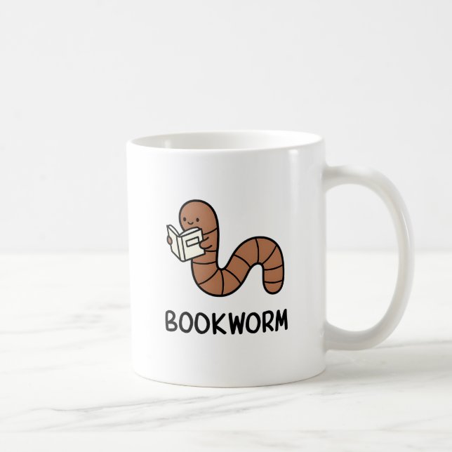 Bookworm Funny Book Lover Coffee Mug (Right)