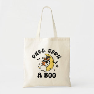 Bookworm Ghost Once Upon a Boo Halloween Tote Bag