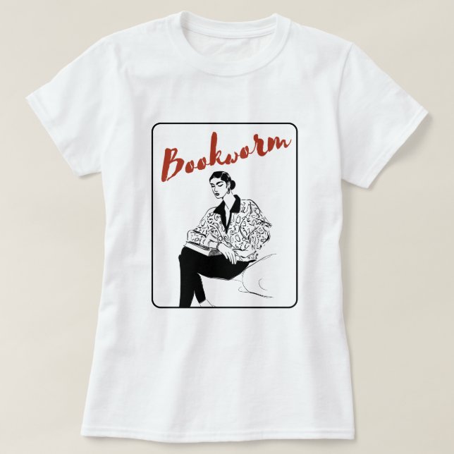 Bookworm girl T-Shirt (Design Front)