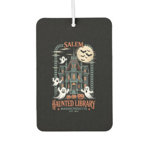 Bookworm Halloween Shirt Haunted Library Air Freshener