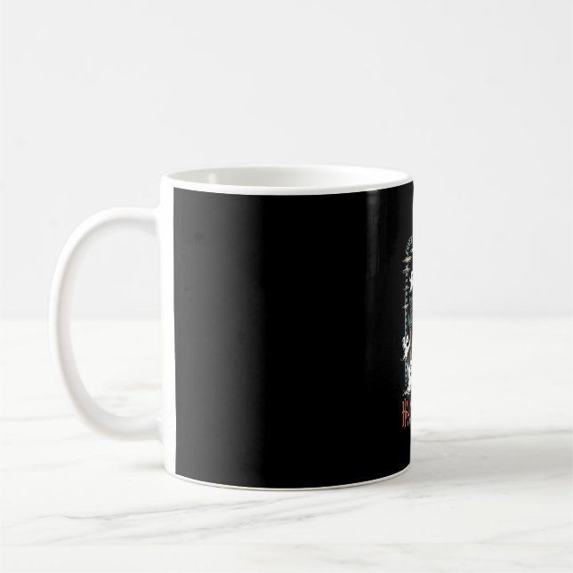 Bookworm Halloween Shirt Haunted Library Coffee Mug (Left)