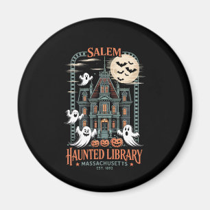Bookworm Halloween Shirt Haunted Library Magnet