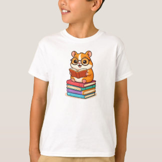Bookworm Hamster Design T-Shirt