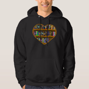 Bookworm Heart Book Lover Book Nerd Lover  Reading Hoodie