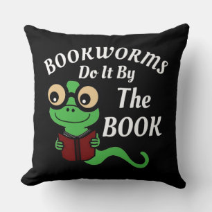 Bookworm Humor Throw Pillow