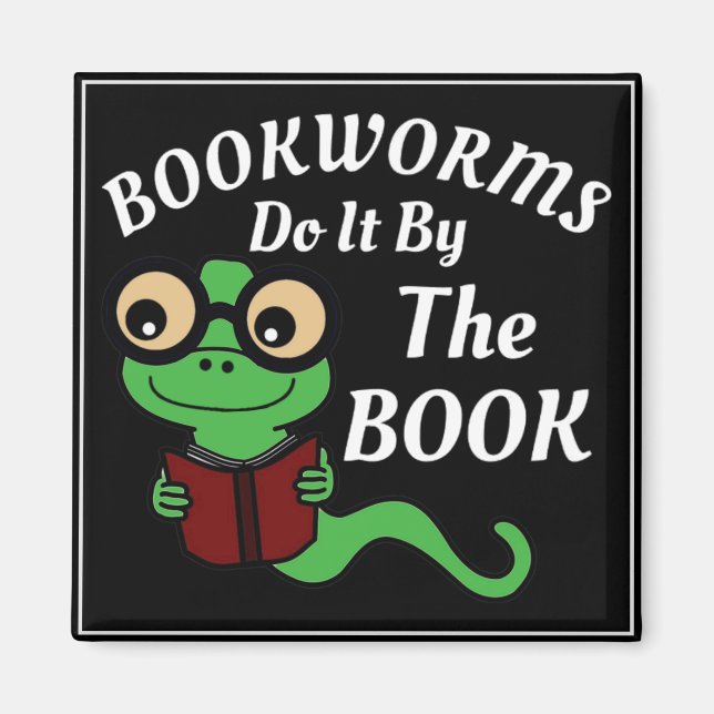 Bookworm Humour Magnet (Front)
