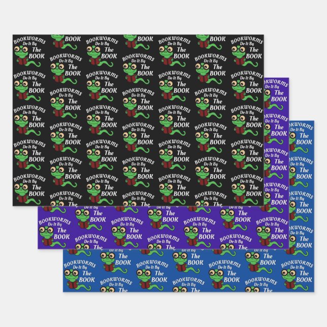 Bookworm Humour  Wrapping Paper Sheet (Set)