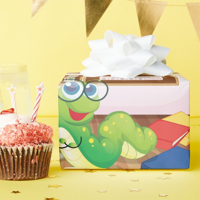 Bookworm In Class Wrapping Paper (Creator Uploaded)