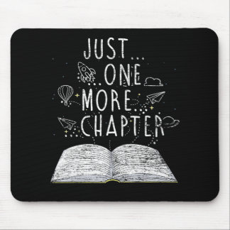 bookworm just one more chapter reading books mouse pad