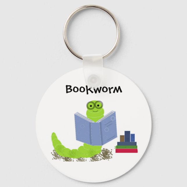 Bookworm Keychain (Front)