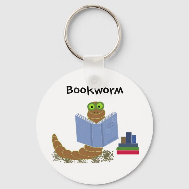 Bookworm Keychain (Front)