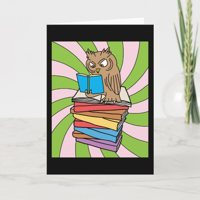 Bookworm Owl Library Bookworm Card (Front)