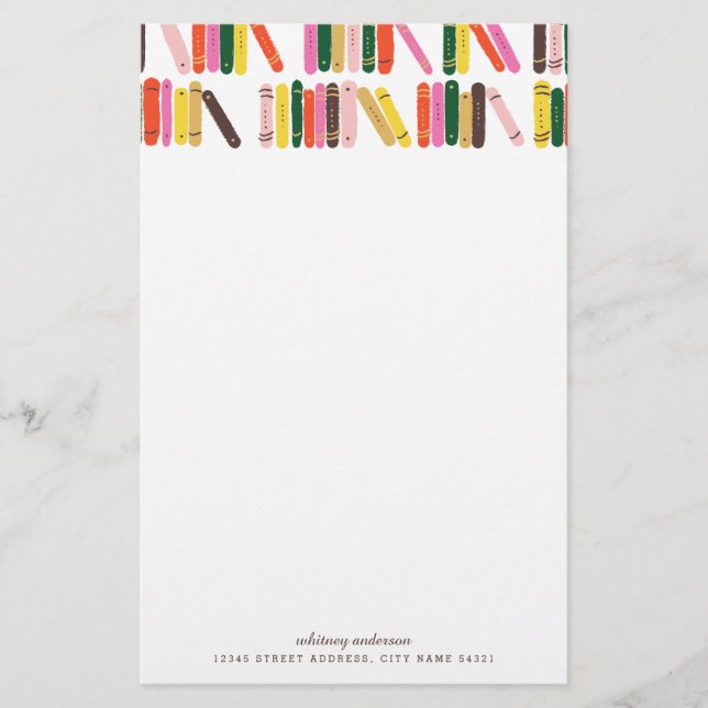 Bookworm Personalized Stationery (Front)